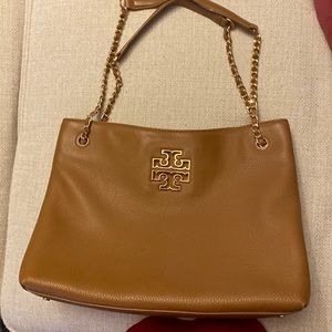 Tory Burch tote-brand new- used once- caramel color- leather